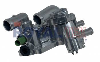 TERMOSTATO COMPLETO ROYALTEK VOLKSWAGEN FOX / SURAN / GOL TREND / VOYAGE / SAVEIRO -- CUERPO ALUMINIO / BULBO VERDE (4 PINES) - TEMPERATURA 87 --- OEM 032121111AP